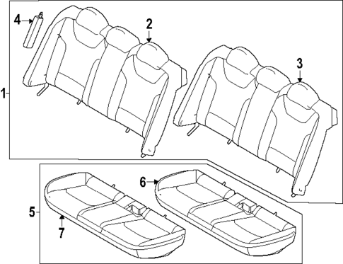 Rear Seat Components for 2025 Kia K4 #0