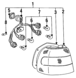 9242128550 - : 1994-1995 Hyundai Elantra - Lens &amp; Housing for Hyundai: Elantra Image