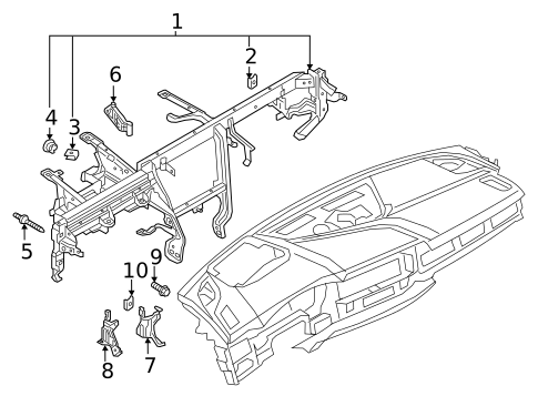 Instrument Panel Components for 2024 Audi RS5 #0
