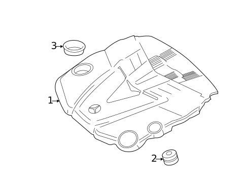 Engine Appearance Cover for 2010 Mercedes-Benz R 350 #0