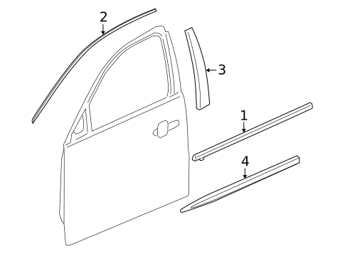 Exterior Trim - Front Door for 2012 Buick LaCrosse #0