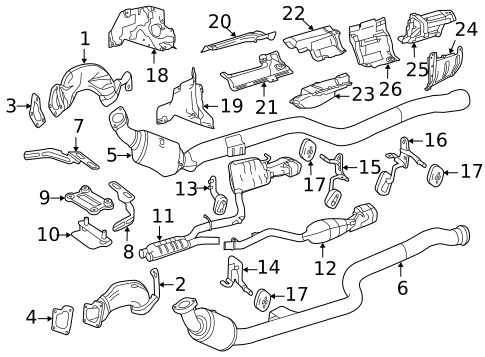 Exhaust Components for 2016 Mercedes-Benz CLS 63 AMG&reg; S #0