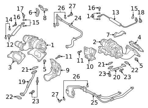 Turbo Charger for 2019 Genesis G90 #0