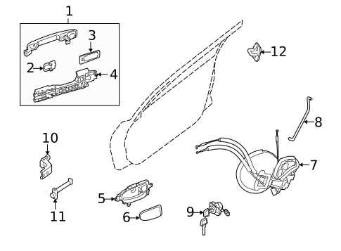 Lock & Hardware for 2009 Nissan Altima #2