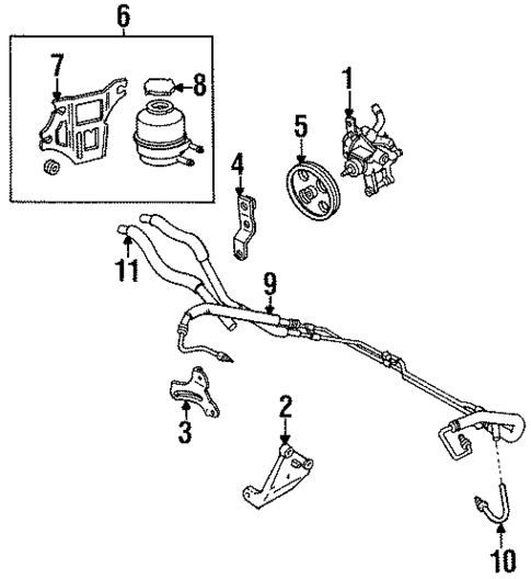 Pump & Hoses for 1992 Toyota Cressida #0