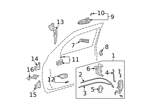 Front Door for 2006 Toyota Tundra #1
