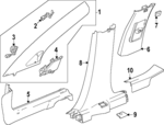 86540024 - : Front Sill Plate for Honda: Prologue Image