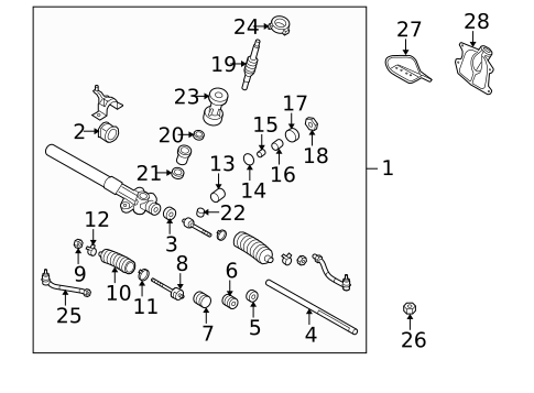 Steering Gear & Linkage for 2012 Hyundai Tucson #0