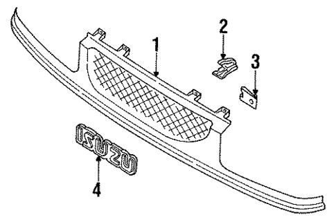 Grille & Components for 1991 Isuzu Rodeo #0