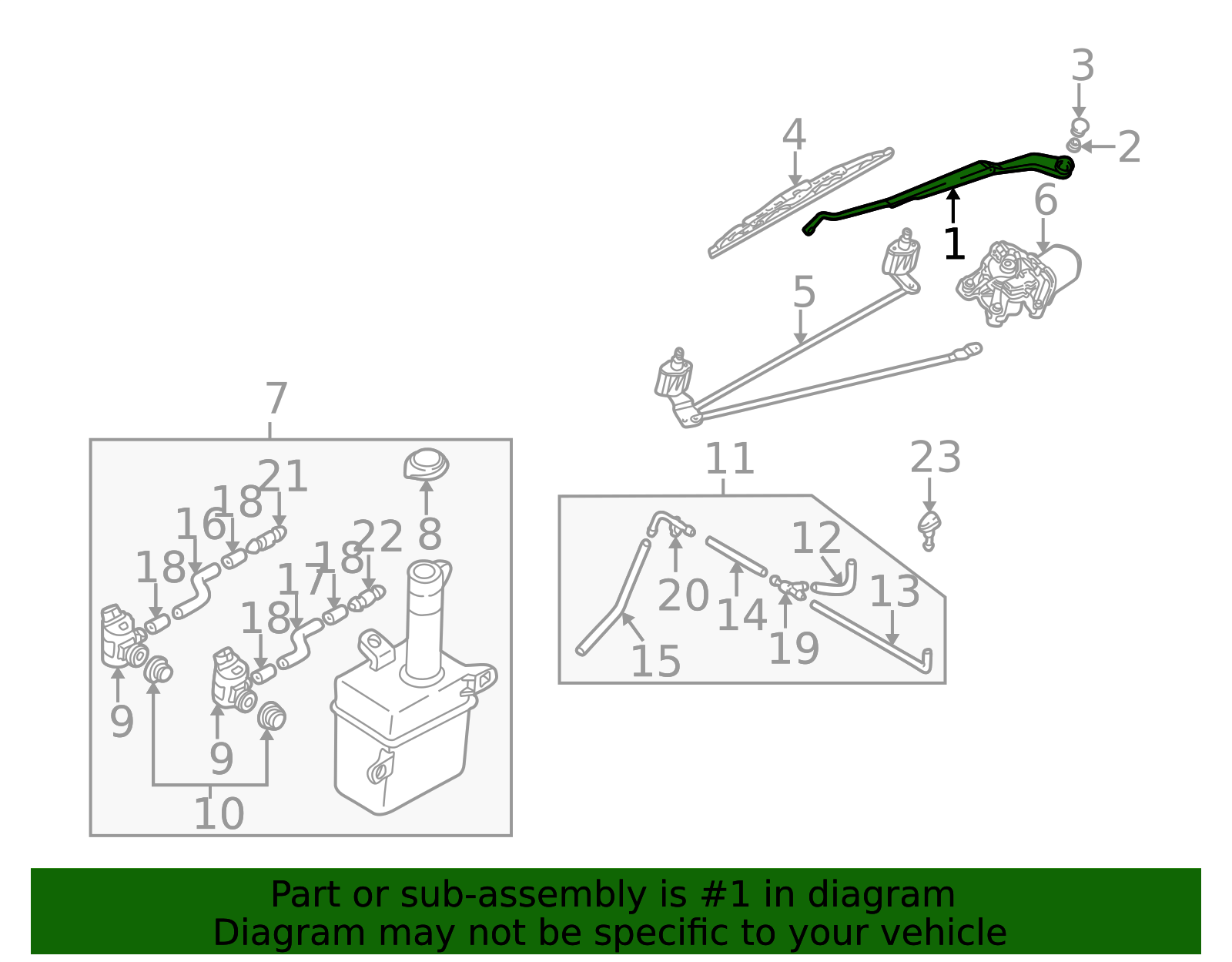 Wiper Arm - Driver's Side (LH) 0K2AA-67321 | TascaParts.com