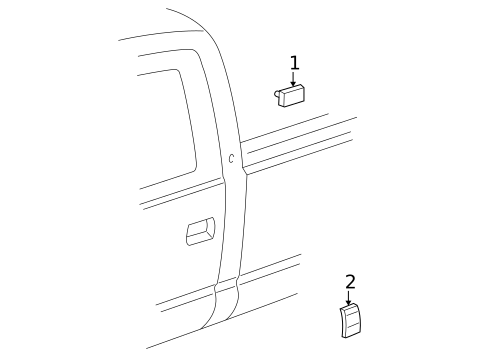 Exterior Trim - Cab for 1997 GMC C2500 Pickup #2