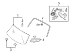 F7AZ17698BA - Body: Interior Rear View Mirror Bracket for Ford Image