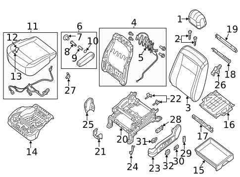 Driver Seat Components for 2018 Nissan NV2500 #1