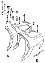 1984-1995 Porsche 928 - Lock Pillar