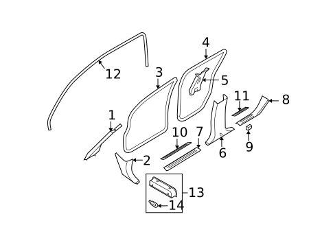 Interior Trim - Pillars for 2004 INFINITI QX56 #0