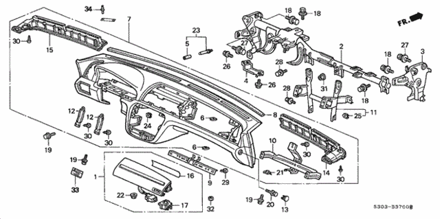 Instrument Panel for 2000 Honda Prelude #0