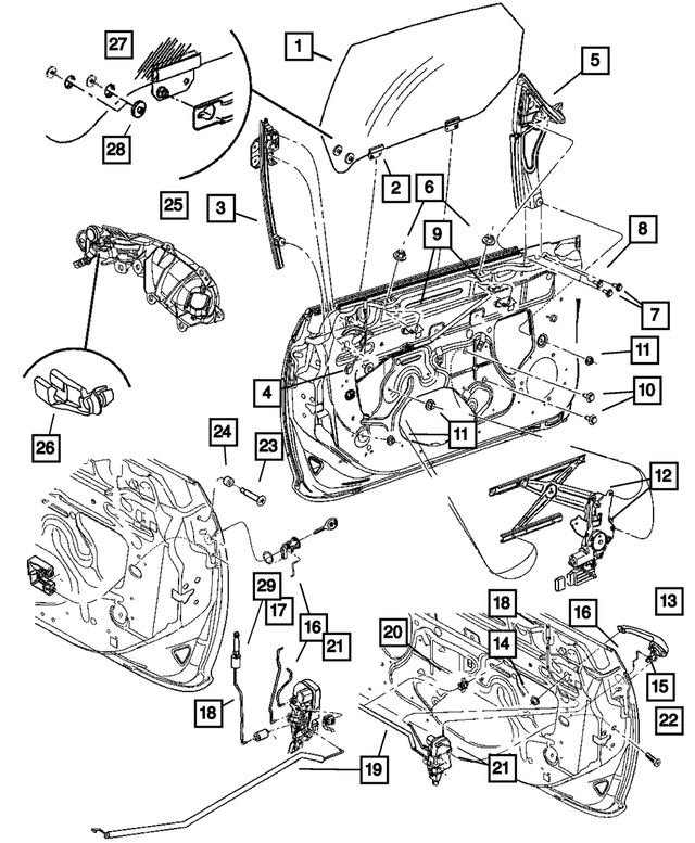 5067402AD - : Door Glass Rail Assy, Right for Mopar Image