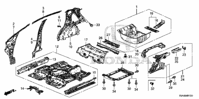 Floor - Inner Panel for 2016 Honda Fit #0