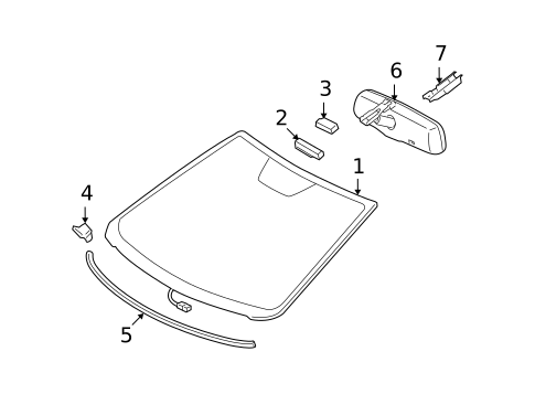 Glass - Windshield for 2015 Toyota Venza #0
