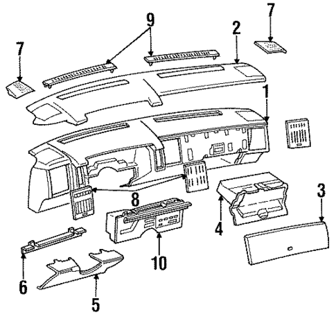 Instrument Panel for 1986 Pontiac Grand Am #0