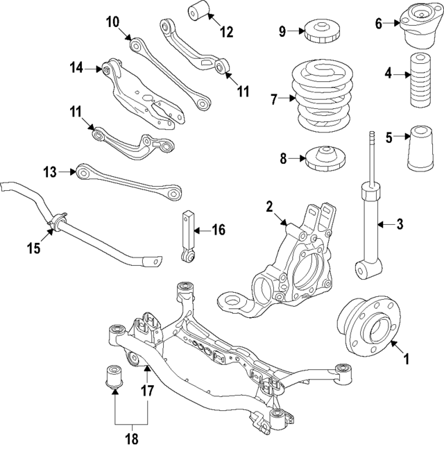 85E513353B - Suspension: Shock Mount for Audi Image