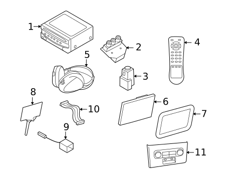 Entertainment System Components for 2010 Volvo V70 #0