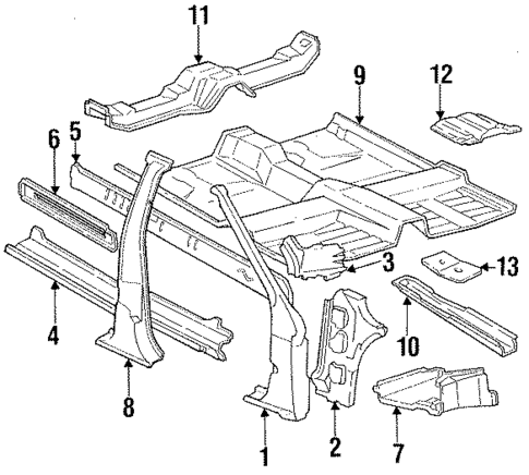 Center Pillar for 1993 Ford Tempo #0