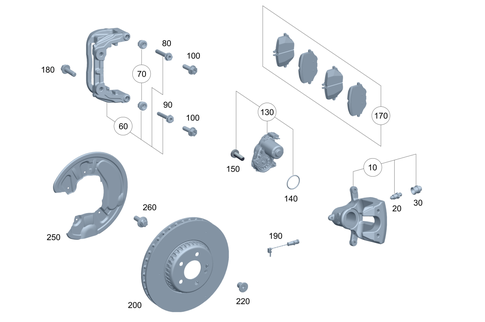 Rear Wheel Brake for 2022 Mercedes-Benz CLS450 #0