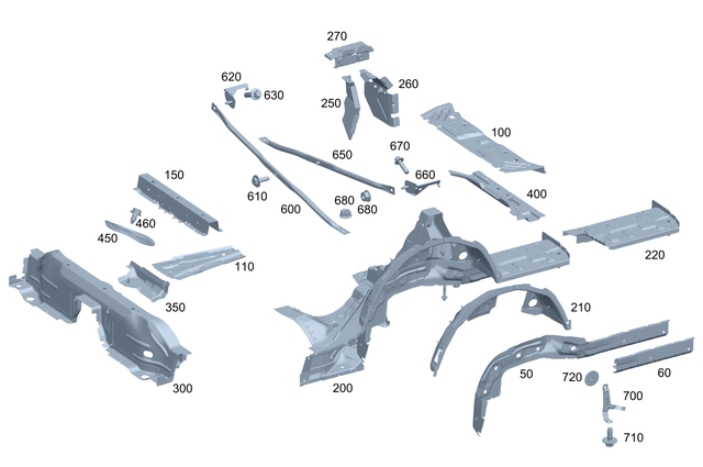 2066100303 - Substructure: Closure Sheet Metal for Mercedes-Benz Image image