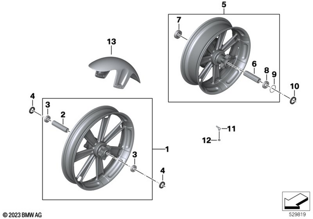 46611542517 - : Front Wheel Fender for BMW-Motorrad Image