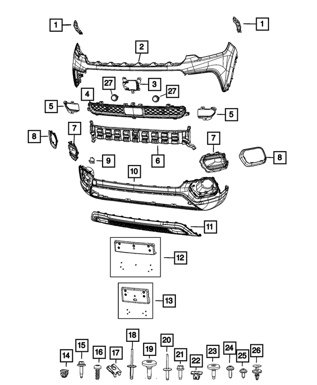 68444231AA - : Front Energy Absorber for Mopar Image