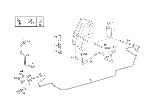 Closed Fuel-Evaporation-Control System for 1994 Mercedes-Benz E420 #0