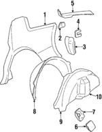 3067521 - Body: Fuel Door Filler for Buick: Skylark | Chevrolet: Citation II | Oldsmobile: Omega | Pontiac: Phoenix Image