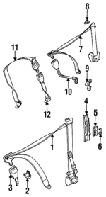 1268600010 - : Belt &amp; Retractor Bracket for Mercedes-Benz Image