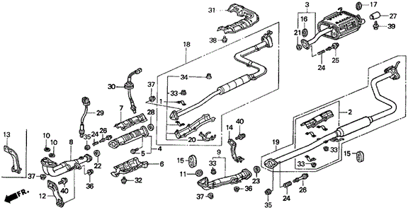 Exhaust Pipe ('96-'97) for 1996 Honda Civic del Sol #0