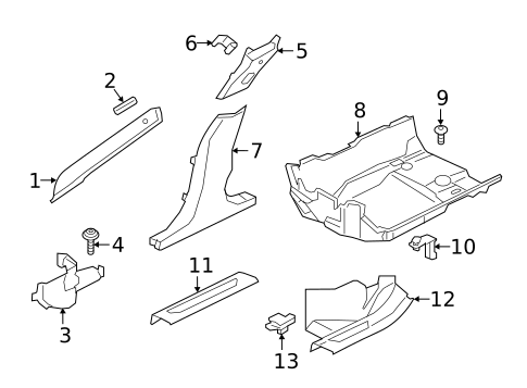 Interior Trim - Pillars for 2023 Jaguar XF #0