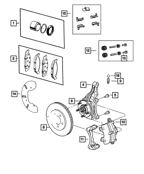 Front Brakes for 2010 Dodge Journey #0