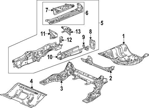 Rear Floor & Rails for 2025 Acura Integra #0
