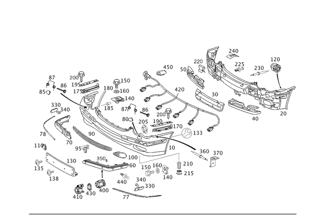 2038851925 - Attachment Parts: Trim for Mercedes-Benz: C230, C240, C280, C32 AMG, C320, C350 Image image