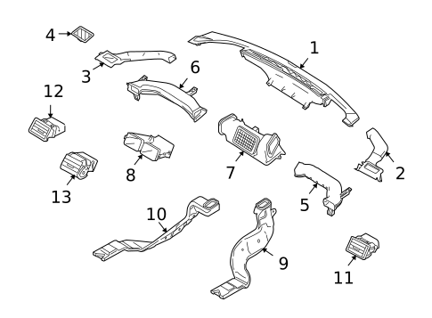 Ducts for 2012 Ford Fusion #0