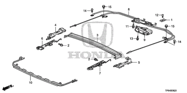 Roof Slide Components for 2012 Honda Crosstour #0