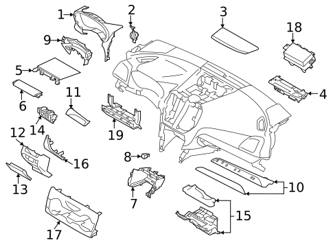 Instrument Panel Components for 2021 Subaru Crosstrek #0