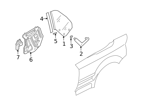 Glass & Hardware for 2005 Audi A4 Quattro #1