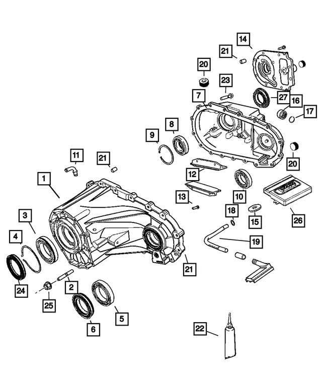 68023467AA - MP1522; Transfer Case: Front Case Half for Mopar Image