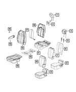 6DG451A3AF - : Second Row Headrest, Right for Mopar Image