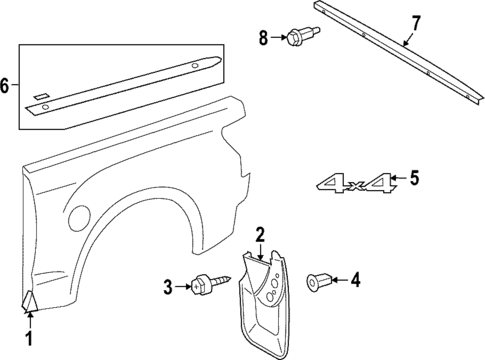 Exterior Trim - Pick UP Box for 2025 Toyota Tundra #1