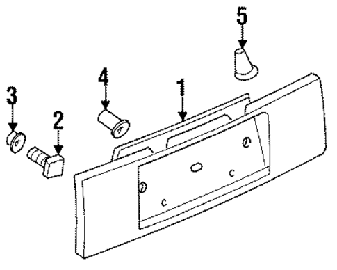 Exterior Trim - Trunk for 1996 Volkswagen Jetta #0
