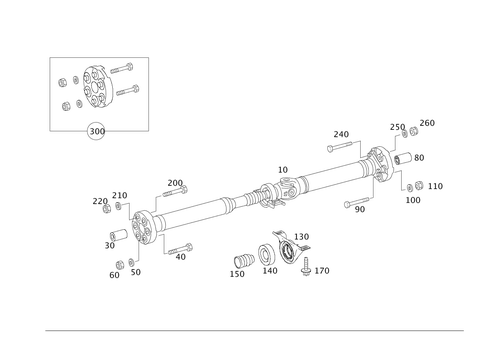 Propeller Shaft for 2014 Mercedes-Benz C350 #0