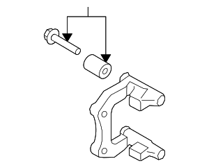 8K0615425A - Brakes: Disc Brake Caliper Bracket for Audi Image