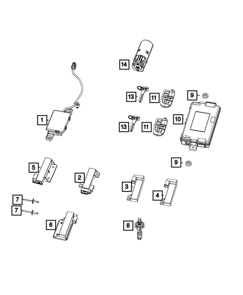 Keys, Modules and Engine Controllers for 2018 Dodge Challenger #0